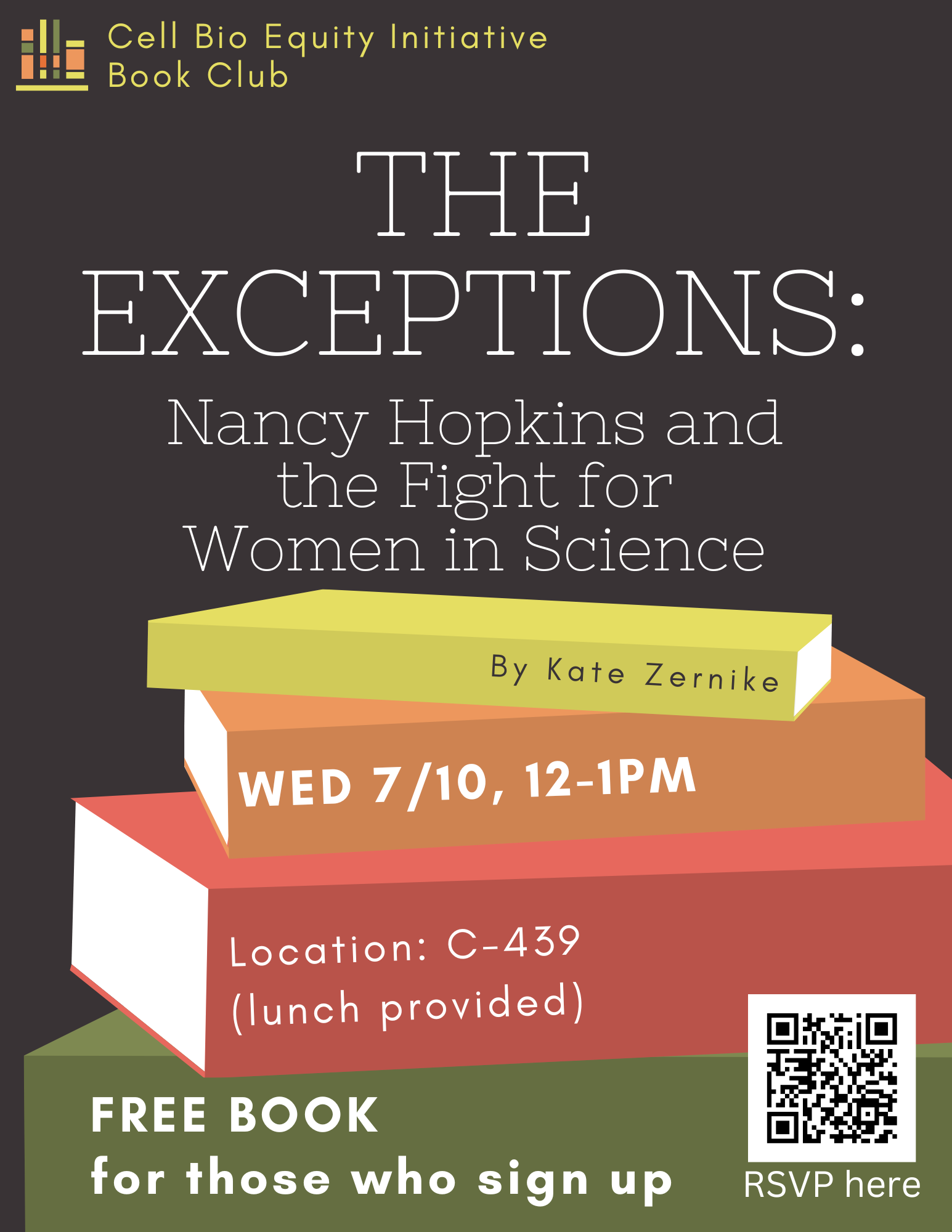 Flyer for The Exceptions Book discussion. 