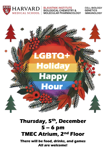 LGBtQ+ Holiday Happy Hour invitation