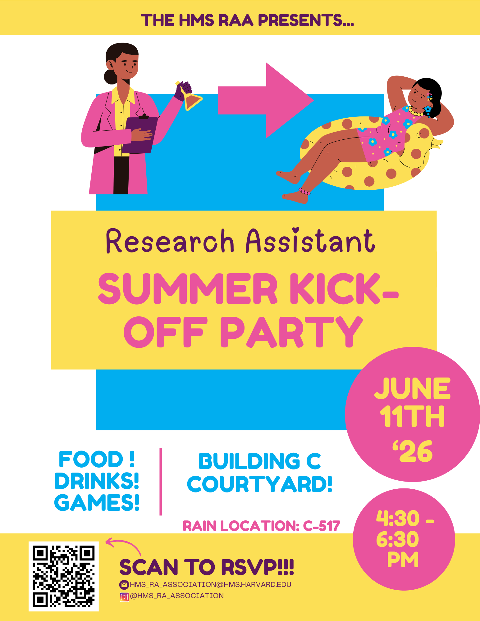 RAA Summer Kick-off Party flyer. Details below. 
