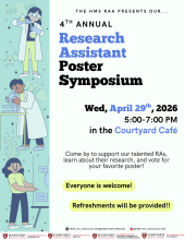 Flyer advertising the 4th Annual Research Assistant Poster Symposium
